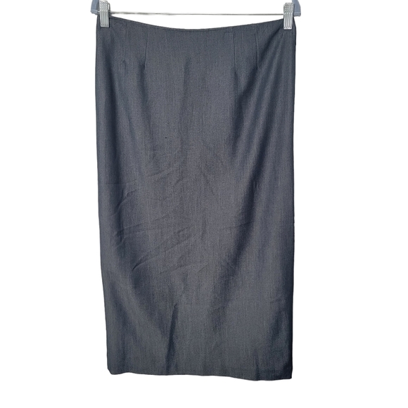 Signature by Larry Levine Lightweight Denim Midi Skirt - Picture 1 of 7